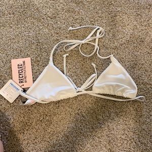 White triangle swimsuit top